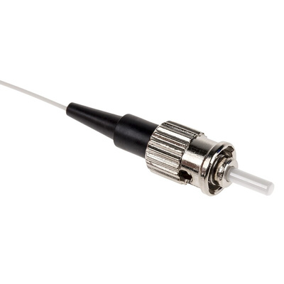 RS PRO ST to Unterminated Simplex Multi Mode OM1 Fibre Optic Cable, 62.5/125μm, Black, 1m