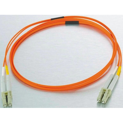 RS PRO LC to LC Duplex Multi Mode OM1 Fibre Optic Cable, 62.5/125μm, Orange, 3m