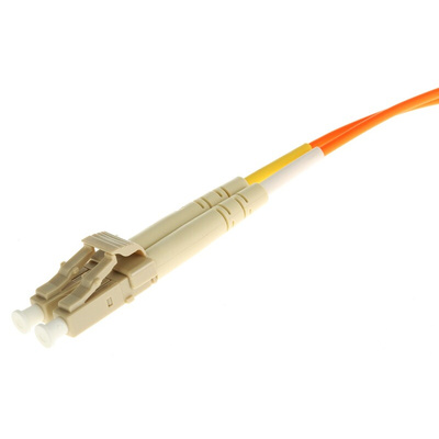 RS PRO LC to ST Simplex Multi Mode OM1 Fibre Optic Cable, 62.5/125μm, Orange, 5m