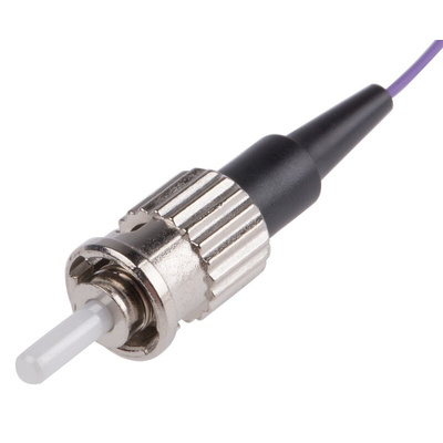 RS PRO ST to Unterminated Simplex Multi Mode OM3 Fibre Optic Cable, 50/125μm, White, 1m
