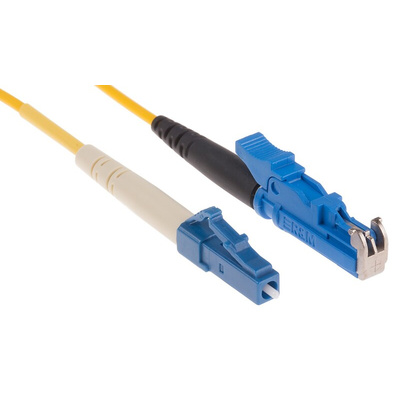 RS PRO E-2000 to LC Simplex Single Mode OS1 Fibre Optic Cable, 9/125μm, Yellow, 1m