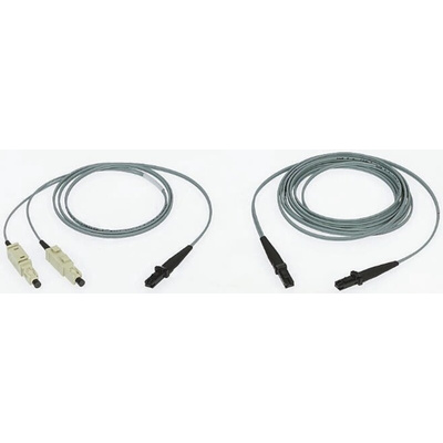 TE Connectivity MT-RJ to MT-RJ Duplex Multi Mode OM1 Fibre Optic Cable, 62.5/125μm, Grey, 2m