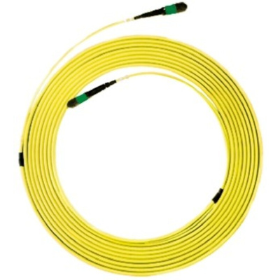 RS PRO MPO to MPO Duplex Single Mode OS1 Fibre Optic Cable, 9/125μm, Yellow, 75m