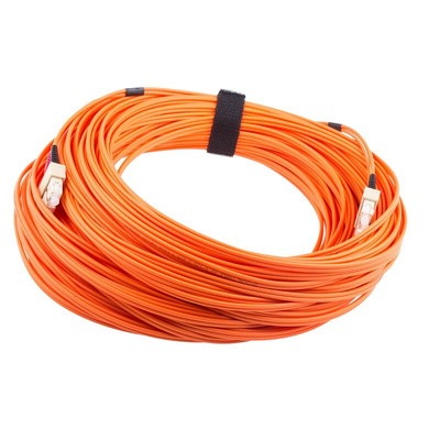 RS PRO SC to SC Duplex Multi Mode OM1 Fibre Optic Cable, 62.5/125μm, Orange, 50m