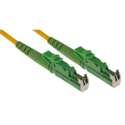 RS PRO E-2000 to E-2000 Simplex Single Mode OS1 Fibre Optic Cable, 9/125μm, Yellow, 2m
