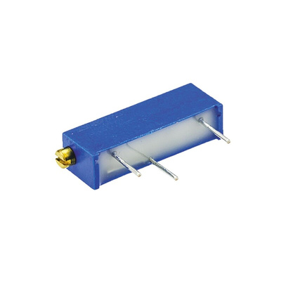 Vishay 43P Series 20-Turn Through Hole Trimmer Resistor with Pin Terminations, 50kΩ ±10% 1/2W ±100ppm/°C Side Adjust