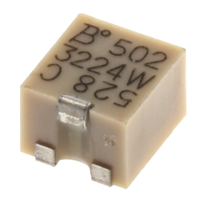 5kΩ, SMD Trimmer Potentiometer 0.25W Top Adjust Bourns, 3224