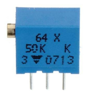 10kΩ, Through Hole Trimmer Potentiometer 0.25 W @ 85 °C Side Adjust TT Electronics/BI, 64