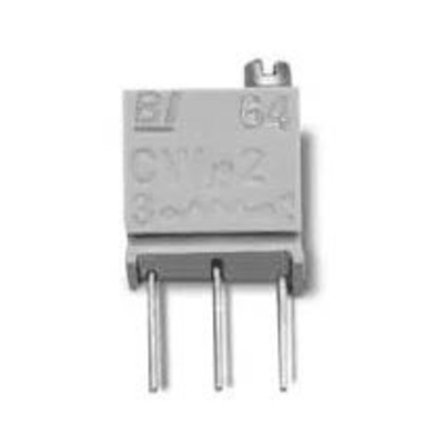 100kΩ, Through Hole Trimmer Potentiometer 0.25 W @ 85 °C Top Adjust TT Electronics/BI, 64