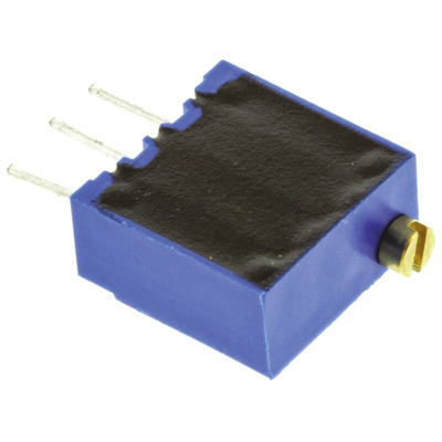 Vishay 64W Series 19 (Electrical), 22 (Mechanical)-Turn Through Hole Trimmer Resistor with Pin Terminations, 20kΩ ±10%