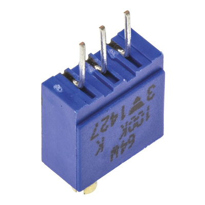 Vishay 64W Series 19 (Electrical), 22 (Mechanical)-Turn Through Hole Trimmer Resistor with Pin Terminations, 100kΩ