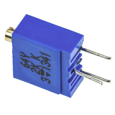 Vishay 64Y Series 21 (Electrical), 23 (Mechanical)-Turn Through Hole Trimmer Resistor with Pin Terminations, 2kΩ ±10%