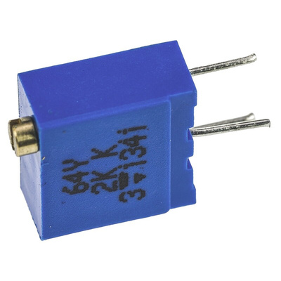 Vishay 64Y Series 21 (Electrical), 23 (Mechanical)-Turn Through Hole Trimmer Resistor with Pin Terminations, 2kΩ ±10%