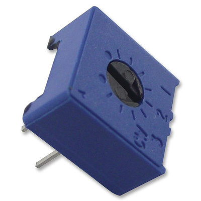 2kΩ, Through Hole Trimmer Potentiometer 0.5W Top Adjust Vishay, 63P