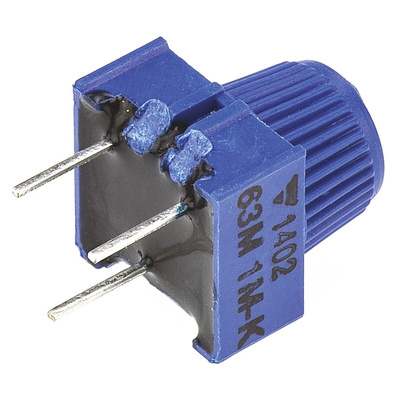1MΩ, Through Hole Trimmer Potentiometer 0.5W Top Adjust Vishay, 63M