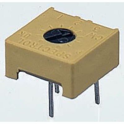 20kΩ, Through Hole Trimmer Potentiometer 0.5W Top Adjust Vishay, 63M