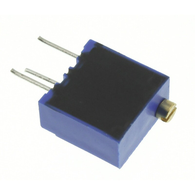 Vishay 64Y Series 19 (Electrical), 22 (Mechanical)-Turn Through Hole Trimmer Resistor with Pin Terminations, 50kΩ ±10%