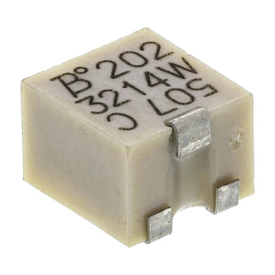 2kΩ, SMD Trimmer Potentiometer 0.25W Top Adjust Bourns, 3214