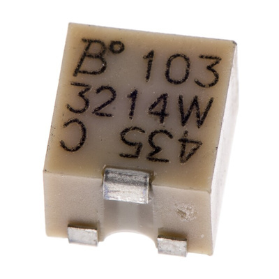 10kΩ, SMD Trimmer Potentiometer 0.25W Top Adjust Bourns, 3214
