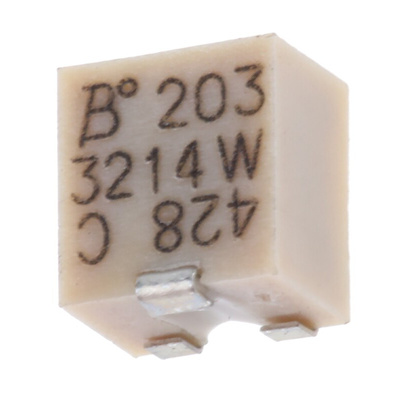 20kΩ, SMD Trimmer Potentiometer 0.25W Top Adjust Bourns, 3214
