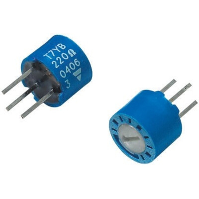 47kΩ, Through Hole Trimmer Potentiometer 0.5W Top Adjust Vishay, T7