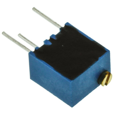 1kΩ, Through Hole Trimmer Potentiometer 0.25W Top Adjust Vishay, T63