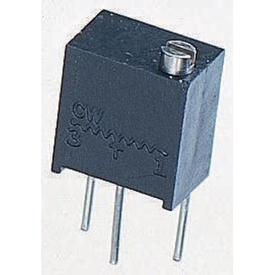 500kΩ, Through Hole Trimmer Potentiometer 0.13W Top Adjust Vishay, T63