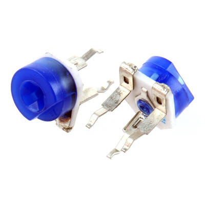 500Ω, Through Hole Trimmer Potentiometer 0.2W Top Adjust Bourns, 3306