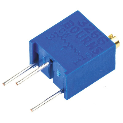 10kΩ, Through Hole Trimmer Potentiometer 0.25W Top Adjust Bourns, 3266