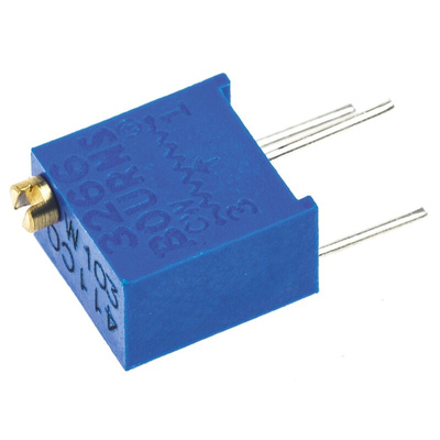 10kΩ, Through Hole Trimmer Potentiometer 0.25W Top Adjust Bourns, 3266