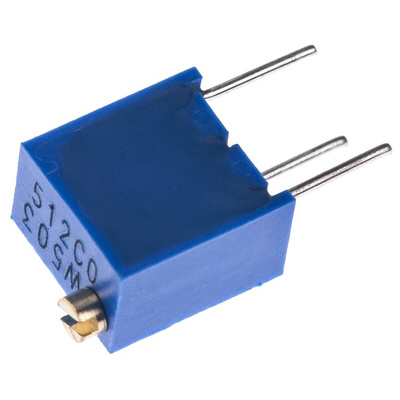 50kΩ, Through Hole Trimmer Potentiometer 0.25W Top Adjust Bourns, 3266