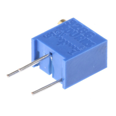 1kΩ, Through Hole Trimmer Potentiometer 0.25W Side Adjust Bourns, 3266