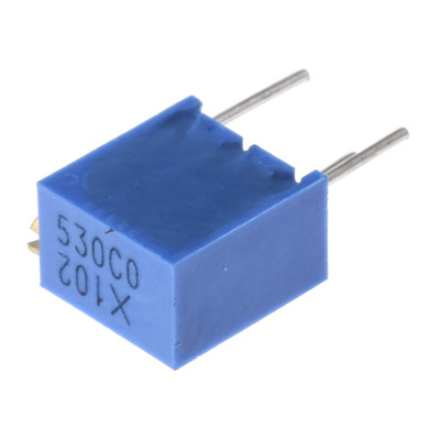 1kΩ, Through Hole Trimmer Potentiometer 0.25W Side Adjust Bourns, 3266