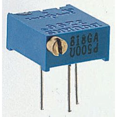 100kΩ, Through Hole Trimmer Potentiometer 0.5W Side Adjust Bourns, 3296