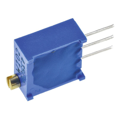 1kΩ, Through Hole Trimmer Potentiometer 0.5W Top Adjust Bourns, 3296