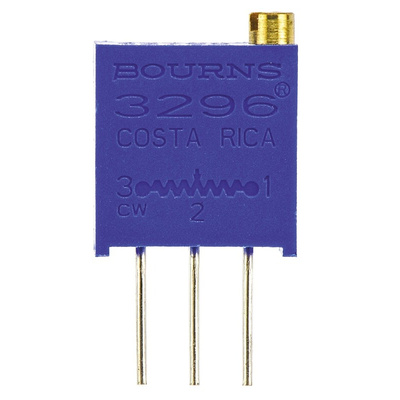 200Ω, Through Hole Trimmer Potentiometer 0.5W Top Adjust Bourns, 3296