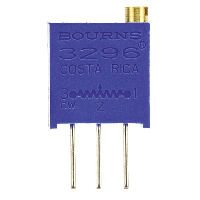 50kΩ, Through Hole Trimmer Potentiometer 0.5W Top Adjust Bourns, 3296