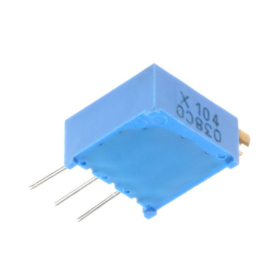 100kΩ, Through Hole Trimmer Potentiometer 0.5W Side Adjust Bourns, 3296