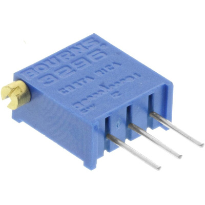 20kΩ, Through Hole Trimmer Potentiometer 0.5W Side Adjust Bourns, 3296
