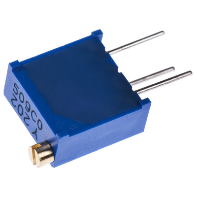 2kΩ, Through Hole Trimmer Potentiometer 0.5W Top Adjust Bourns, 3296