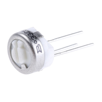 10kΩ, Through Hole Trimmer Potentiometer 0.5W Top Adjust Bourns, 3329