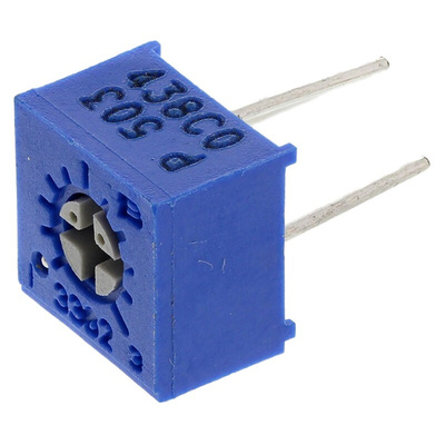 50kΩ, Through Hole Trimmer Potentiometer 0.5W Top Adjust Bourns, 3362