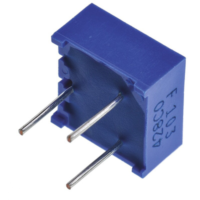 10kΩ, Through Hole Trimmer Potentiometer 0.5W Top Adjust Bourns, 3386