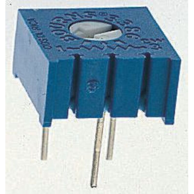 1MΩ, Through Hole Trimmer Potentiometer 0.5W Top Adjust Bourns, 3386