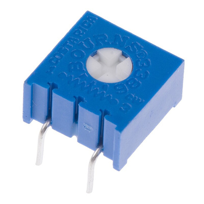 10kΩ, Through Hole Trimmer Potentiometer 0.5W Top Adjust Bourns, 3386