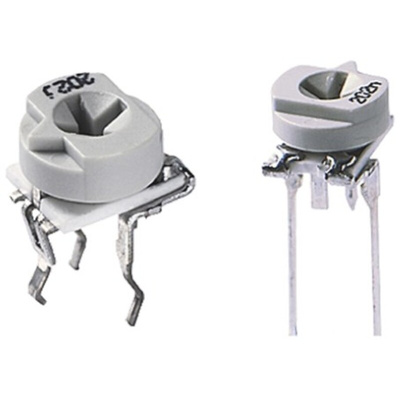 100kΩ, Through Hole Trimmer Potentiometer 0.3W Top Adjust Panasonic, EVMAA