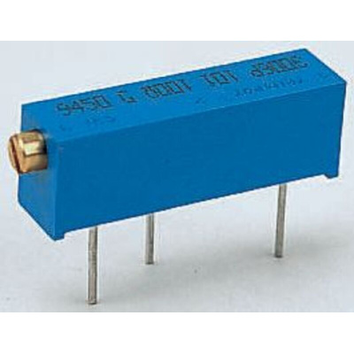10Ω, Through Hole Trimmer Potentiometer 0.75W Side Adjust Bourns, 3006