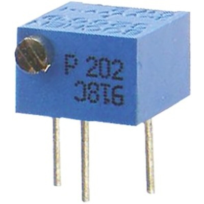 5kΩ, Through Hole Trimmer Potentiometer 0.25W Side Adjust Bourns, 3266