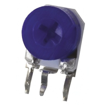 10kΩ, Through Hole Trimmer Potentiometer 0.2W Side Adjust Bourns, 3306