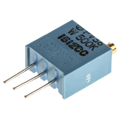 500kΩ, Through Hole Trimmer Potentiometer 0.5W Top Adjust Bourns, PV36